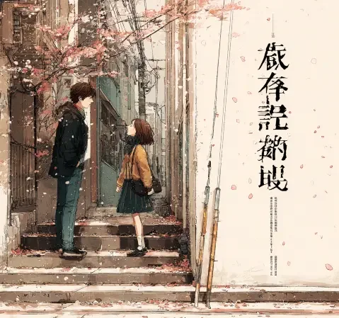 条目字段标注示意，标出条目名称、题材方向、画质标注与专题归属在条目中的位置